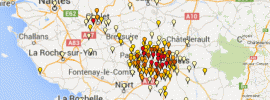 Geneanet - Cartographie de mon arbre dans le Poitou