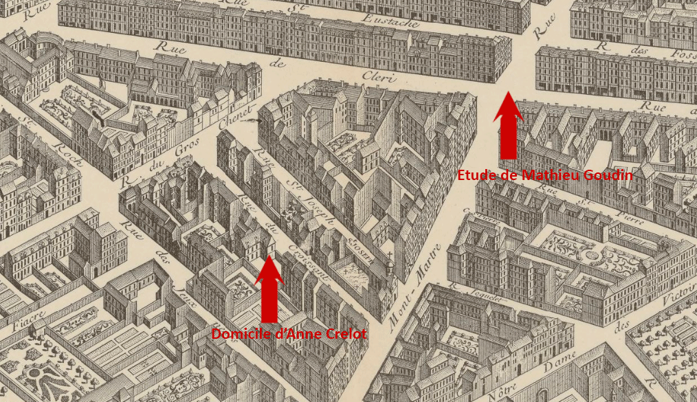 Quartier Montmartre Saint Eustache - Gallica - Bibliothèque nationale de France, département Cartes et plans, GESH18PF37DIV3P56 - Plan de Turgot, planche 16