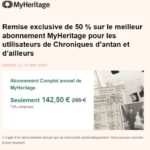 Votre abonnement à MyHeritage à moitié prix